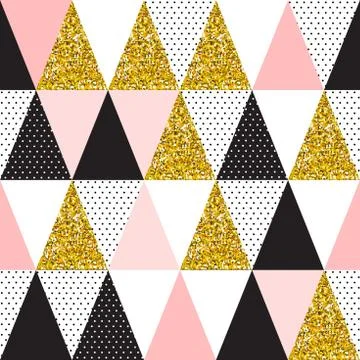Seamless vector pattern with gold glitter Stock Illustration