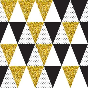 Seamless vector pattern with gold glitter Stock Illustration
