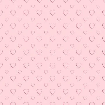 Seamless vector pattern from graceful big and small red hearts 스톡 일러스트