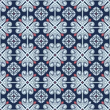 Seamless vector pattern. Graceful stylized ornament. Beautiful pattern lattice. Stock Illustration