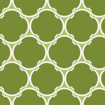 Seamless vector pattern with green geometric four leaves clover shapes Illustrazione stock