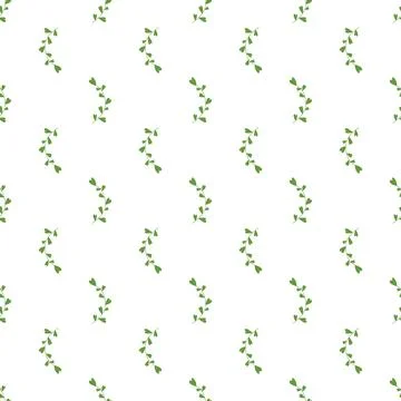 Seamless vector pattern with green leaves. Decorative background. Modern mini Stock Illustration
