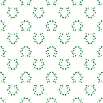 Seamless vector pattern with green leaves. Decorative background. Modern mini Stock-Illustration