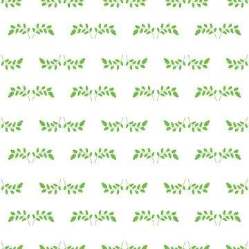 Seamless vector pattern with green leaves. Decorative background. Modern mini Stock-Illustration