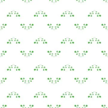 Seamless vector pattern with green leaves. Decorative background. Modern mini Stock Illustration