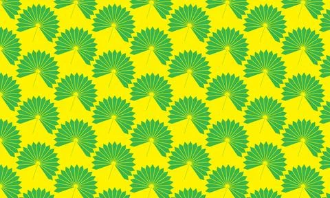 Seamless vector pattern with green leaves, perfect for a spring or summer floral Stock Illustration