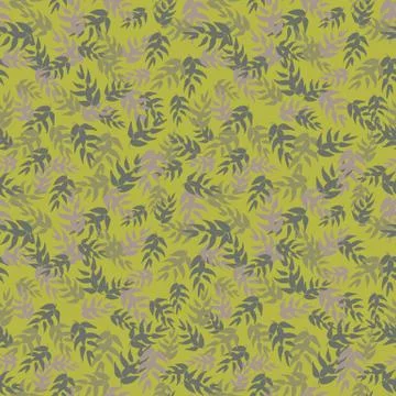 Seamless vector pattern with green tea leaves Stock Illustration