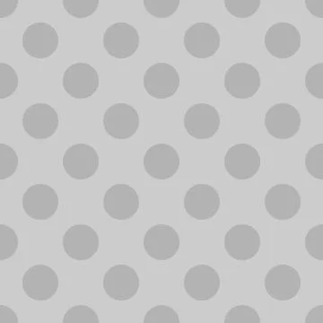 Seamless vector pattern with grey polka dots on pastel light grey background Stock Illustration