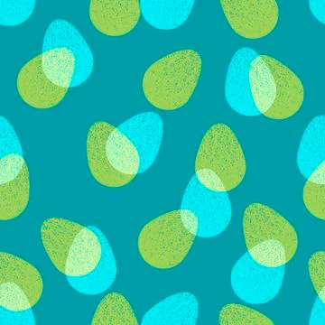 Seamless vector pattern with grunge easter eggs Stock Illustration