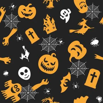 Seamless vector pattern for Halloween design. Vector Illustration 스톡 일러스트