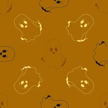 Seamless vector pattern. Halloween design. Vector illustration Illustrazione stock