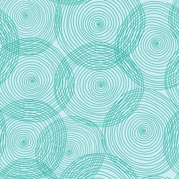 Seamless vector pattern with hand drawn abstract circles. Stock Illustration