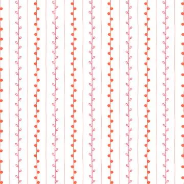 Seamless vector pattern. Hand drawn illustration twigs background Stock Illustration