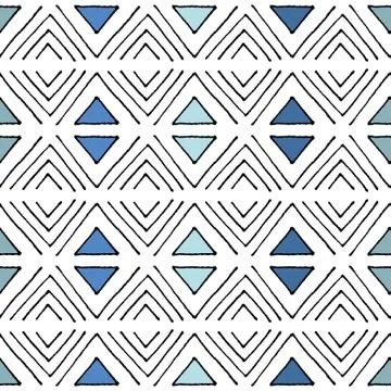 Seamless vector pattern. Hand drawn abstract  ornament 스톡 일러스트