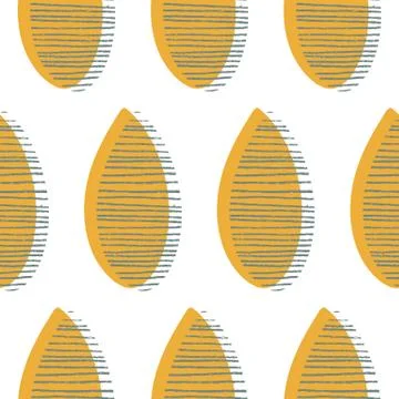 Seamless vector pattern. Hand drawn abstract nature illustration Stock Illustration