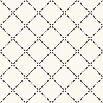 Seamless vector pattern. Hand drawn square lattice grid . Repeating geo Stock Illustration