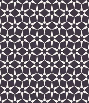 Seamless vector pattern. Hand drawn mosaic tile shapes. Repeating geo hexagon Stock Illustration