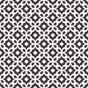 Seamless vector pattern. Hand drawn mosaic tile shapes. Repeating geo star 스톡 일러스트