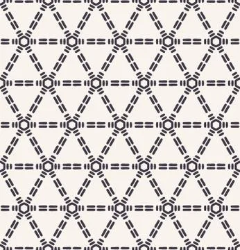 Seamless vector pattern. Hand drawn triangle lattice grid . Repeating geo Stock Illustration