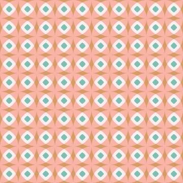 Seamless vector pattern. Hand drawn square retro geometric grid. Modern all over Illustrazione stock