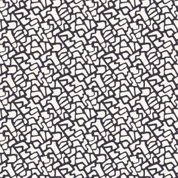 Seamless vector pattern. Hand drawn organic mesh texture. Repeating overlay イラスト素材