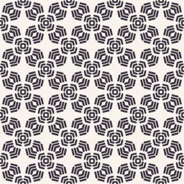Seamless vector pattern. Hand drawn flower lattice grid. Repeat geo background Stock Illustration