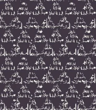Seamless vector pattern. Hand drawn script textured triangle. Repeating geo Illustrazione stock