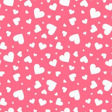 Seamless vector pattern with hearts. Happy valentines day beautiful background Illustrazione stock