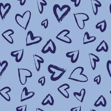 Seamless vector pattern with hearts. Stock Illustration