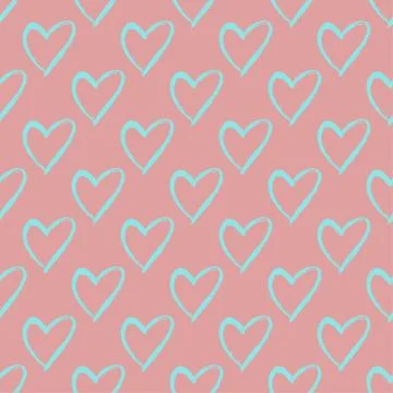 Seamless vector pattern with hearts. Stock Illustration
