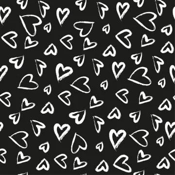 Seamless vector pattern with hearts. Stock Illustration