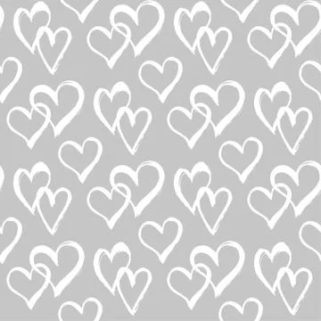 Seamless vector pattern with hearts. Stock Illustration