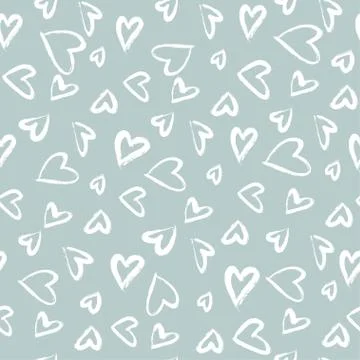 Seamless vector pattern with hearts. Stock Illustration