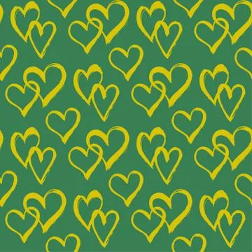 Seamless vector pattern with hearts. Stock Illustration