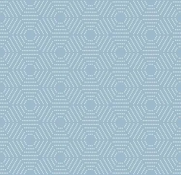 Seamless Vector Pattern With Hexagonal Dotted Shapes 스톡 일러스트