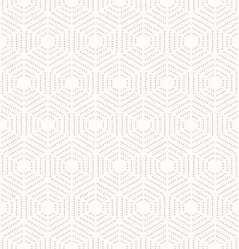Seamless Vector Pattern With Hexagonal Dotted Shapes Stockillustratie