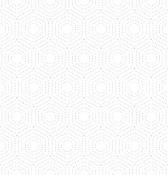 Seamless Vector Pattern With Hexagonal Dotted Shapes Illustrazione stock