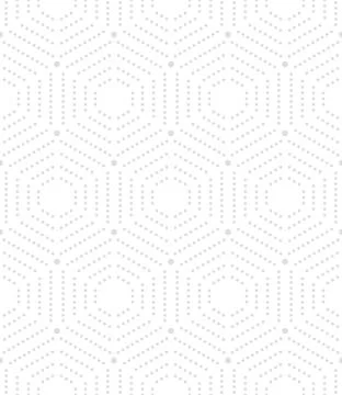 Seamless Vector Pattern With Hexagonal Dotted Shapes Illustrazione stock
