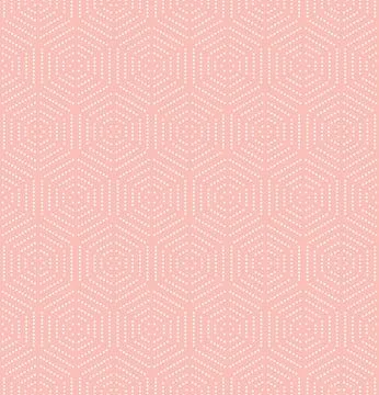 Seamless Vector Pattern With Hexagonal Dotted Shapes 스톡 일러스트