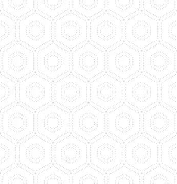Seamless Vector Pattern With Hexagonal Dotted Shapes Stock Illustration