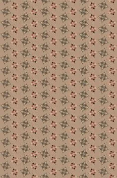 The seamless vector pattern includes stylized flowers and leaves in diamond.. Stock Illustration
