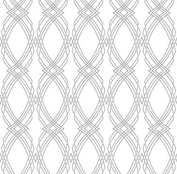Seamless vector pattern of interlaced black thin lines Celtic motif. Seamless Stock Illustration