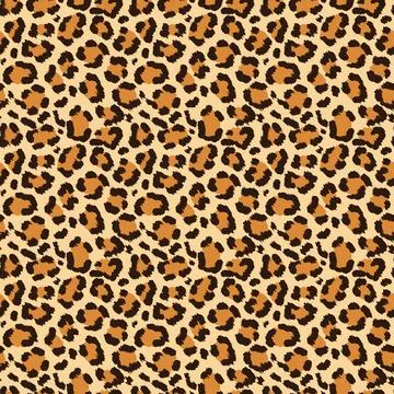 Seamless vector pattern of leopard skin and fur in high quality. Stock Illustration