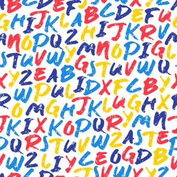 Seamless vector pattern of letters Stock Illustration
