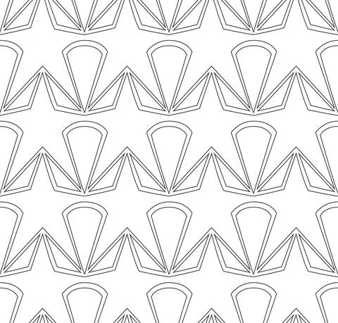 Seamless vector pattern in a linear style from stars and triangles.Seamless Stock Illustration
