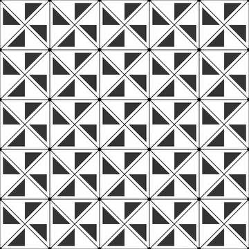 Seamless vector pattern with lines, triangles and squares for textures, texti Stock Illustration
