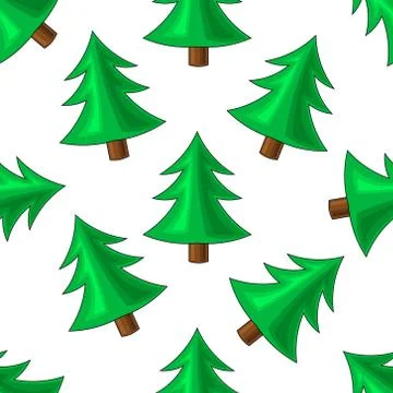 Seamless vector pattern with little Christmas tree Illustrazione stock