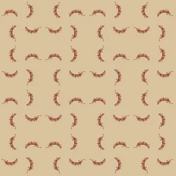 Seamless vector pattern with little headgehogs in geometric layout Stock Illustration