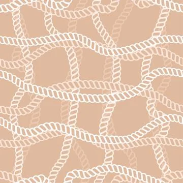 Seamless vector pattern with marine rope Illustrazione stock