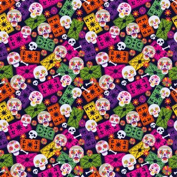 Seamless vector pattern with mexican elements sombrero, . Perfect artistic Stock Illustration